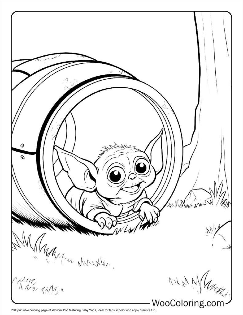 100 Baby Yoda Coloring Pages Free PDF To Print Woo Coloring