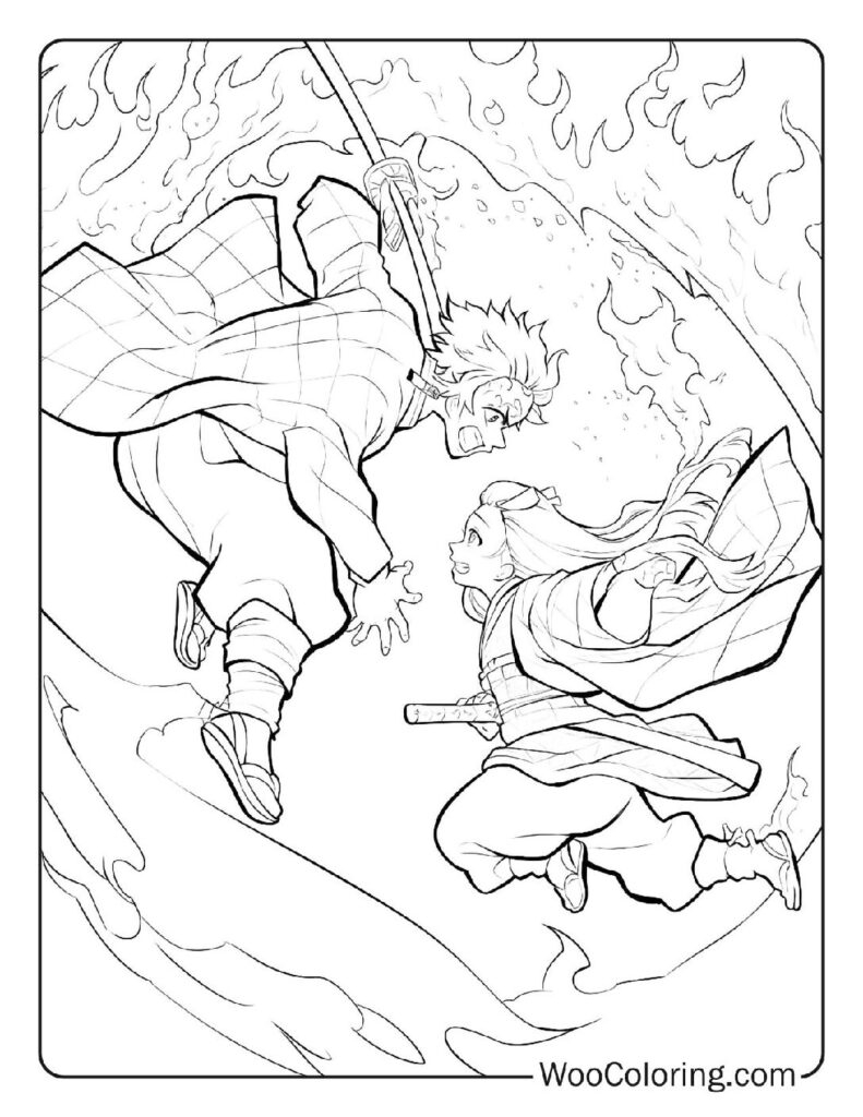 100 Demon Slayer Coloring Pages Free PDF To Print Woo Coloring