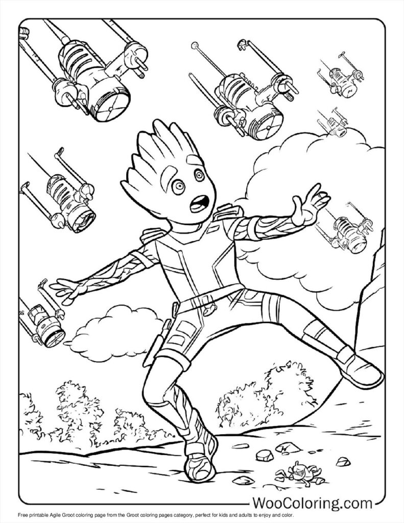 Groot Coloring Pages Printable