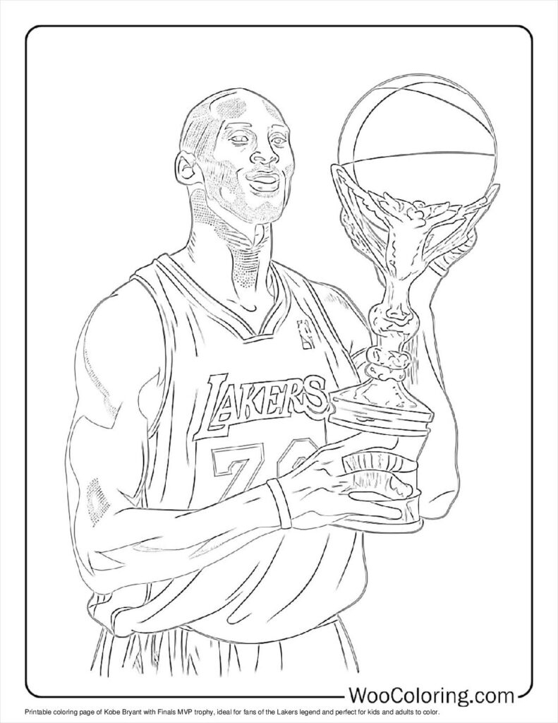100 Kobe Bryant Coloring Pages Free PDF To Print Woo Coloring