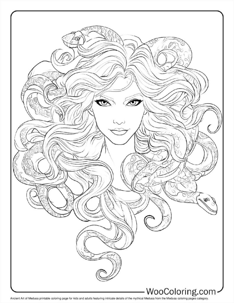 100 Medusa Coloring Pages Free PDF To Print Woo Coloring