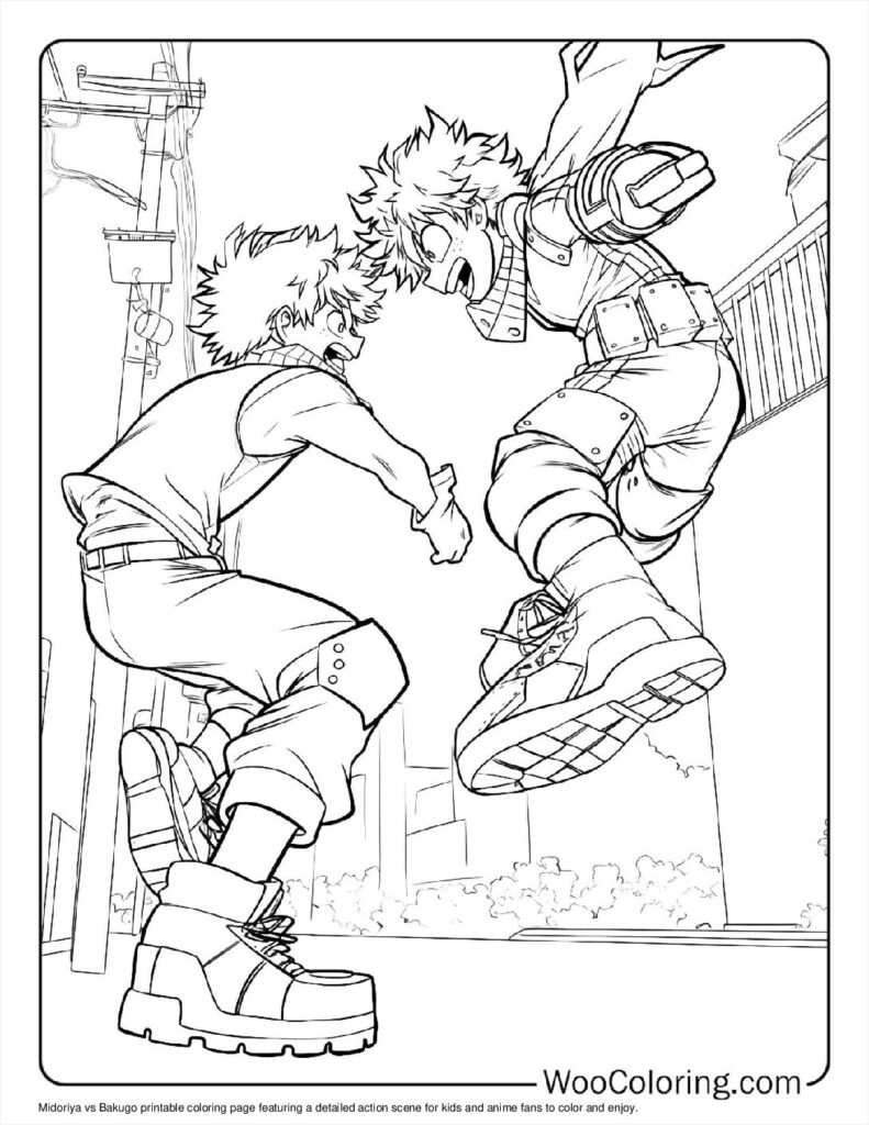 100 My Hero Academia Coloring Pages Free PDF To Print Woo Coloring