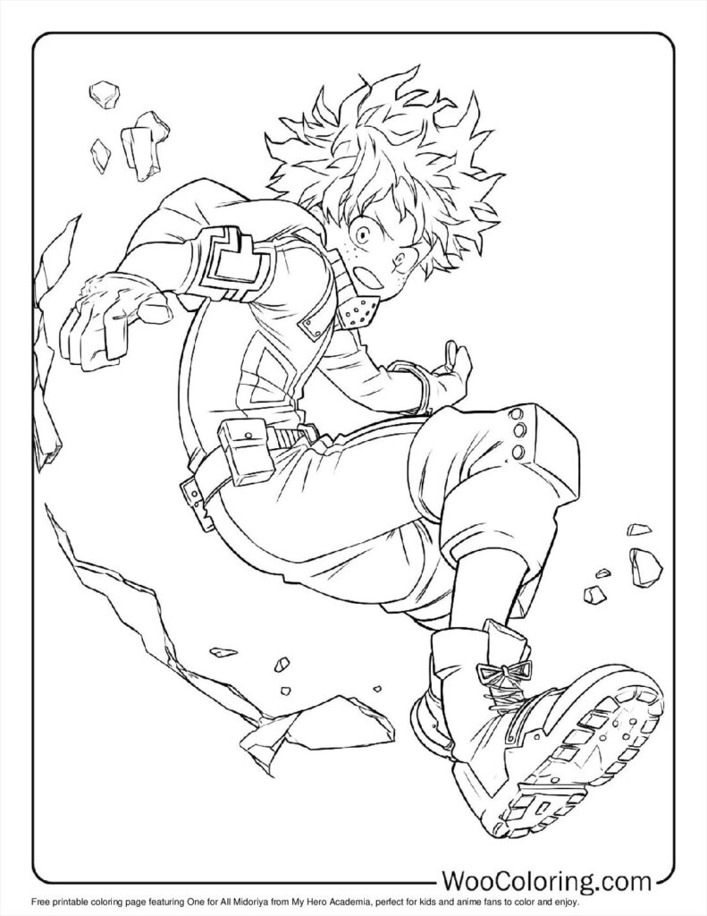 Izuku Coloring Pages Printable