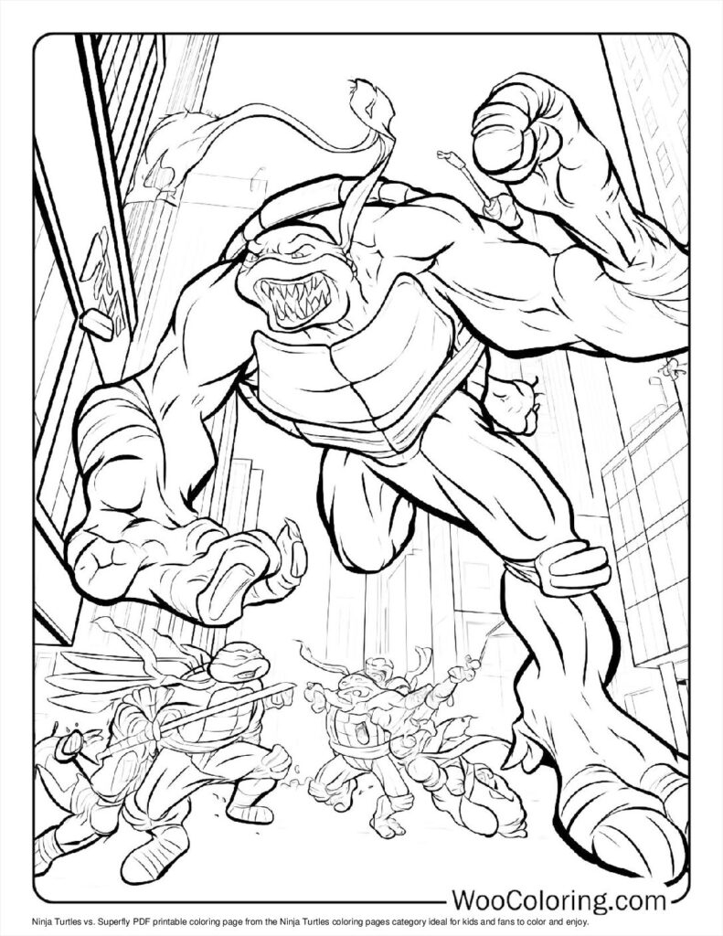 100 Ninja Turtles Coloring Pages Free PDF To Print Woo Coloring