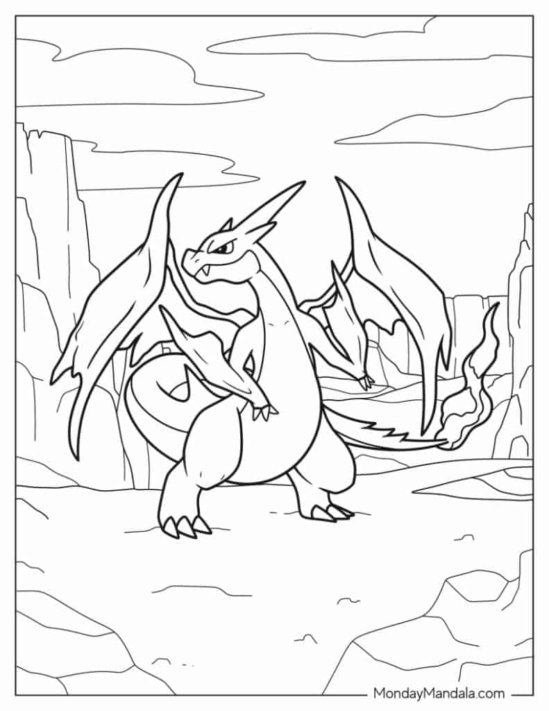 Awesome Charmeleon Coloring Page Printable