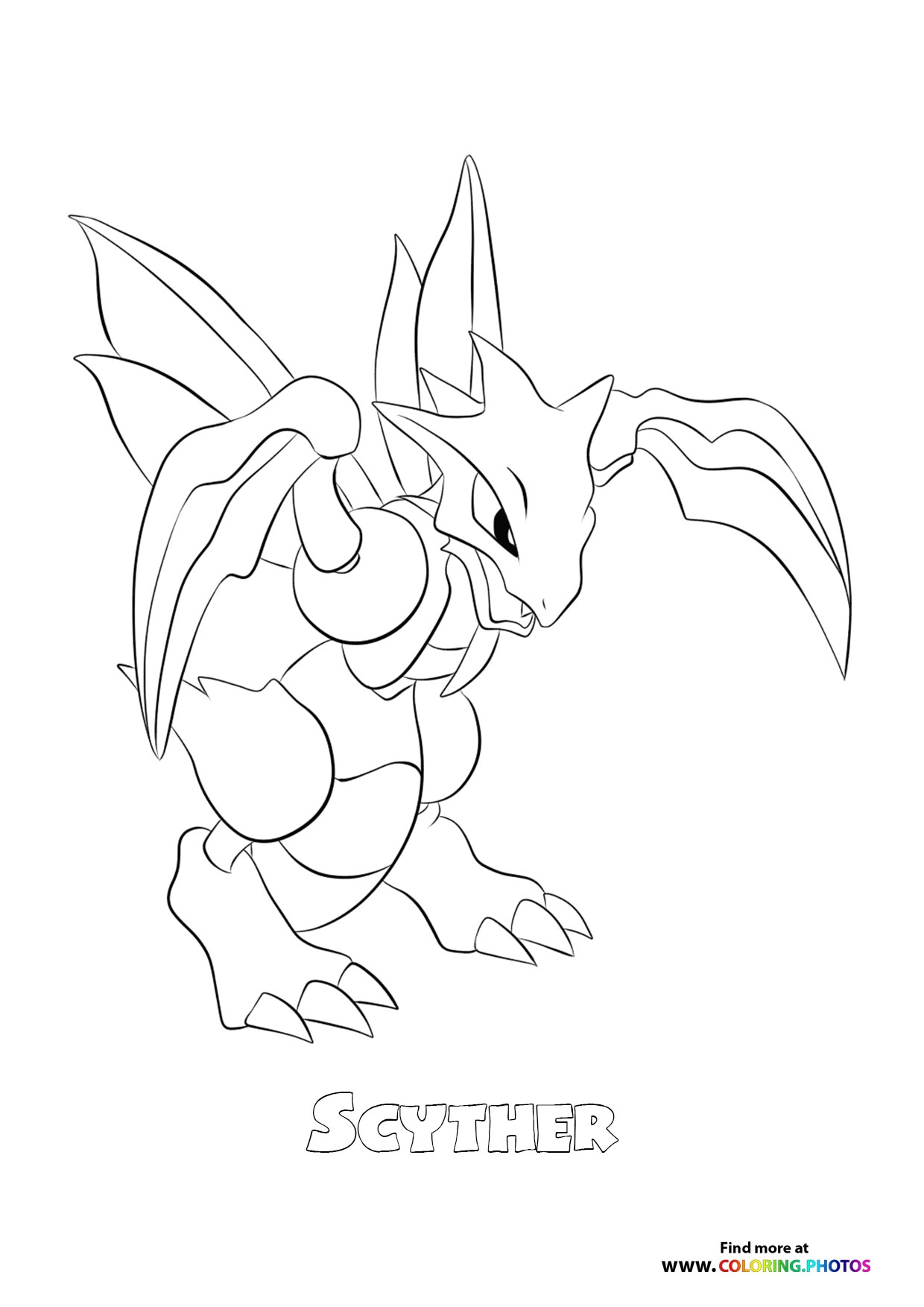 123 Scyther Coloring Pages For Kids