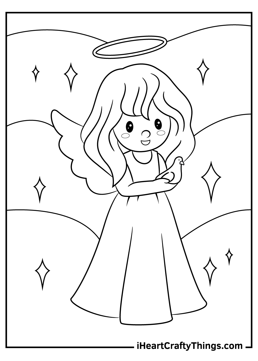15 Free Angels Coloring Pages PDF Updated 2025 