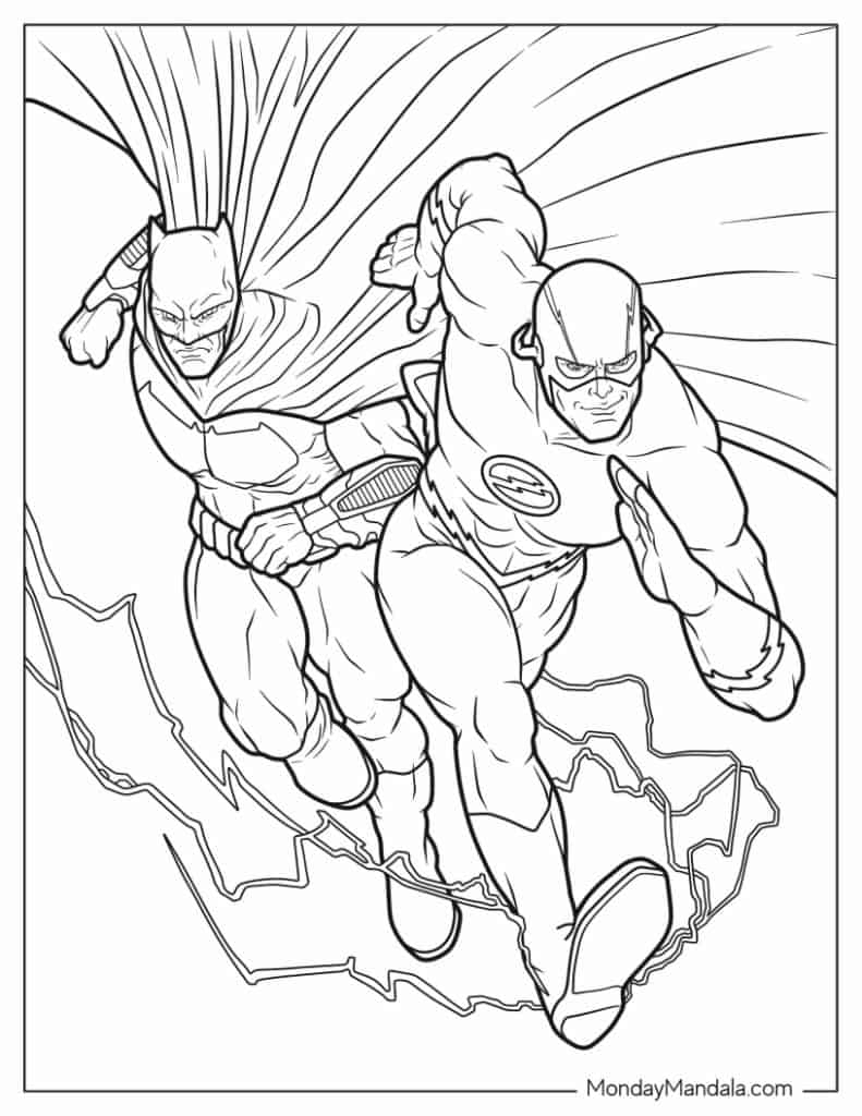 18 Flash Coloring Pages Free PDF Printables 