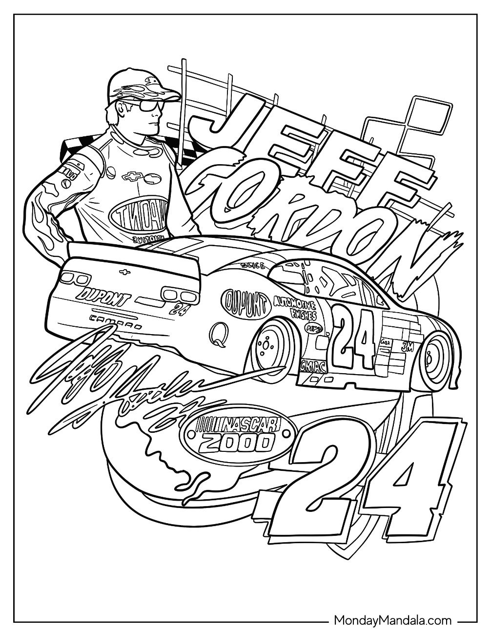 18 NASCAR Coloring Pages Free PDF Printables 