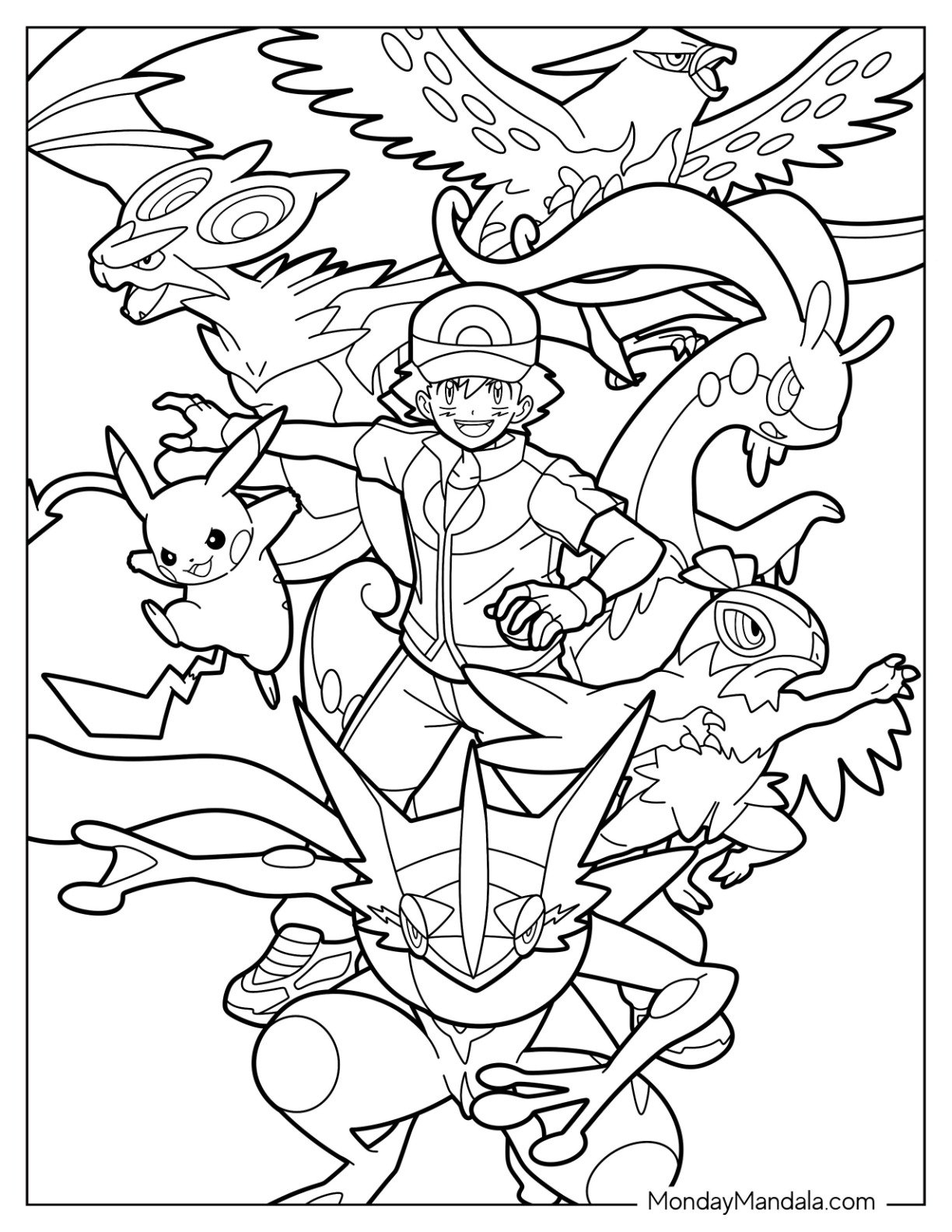 20 Ash Ketchum Coloring Pages Free PDF Printables 