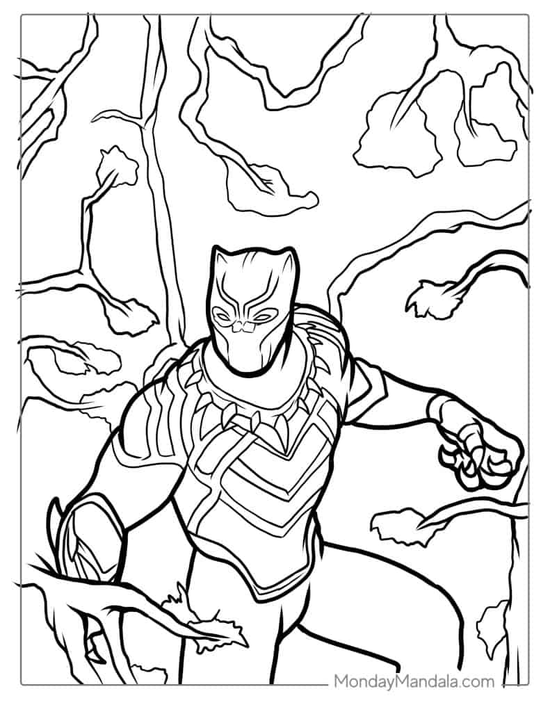 20 Black Panther Coloring Pages Free PDF Printables 