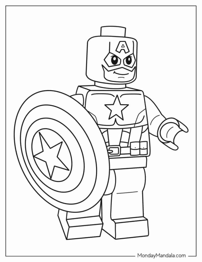 20 Captain America Coloring Pages Free PDF Printables 