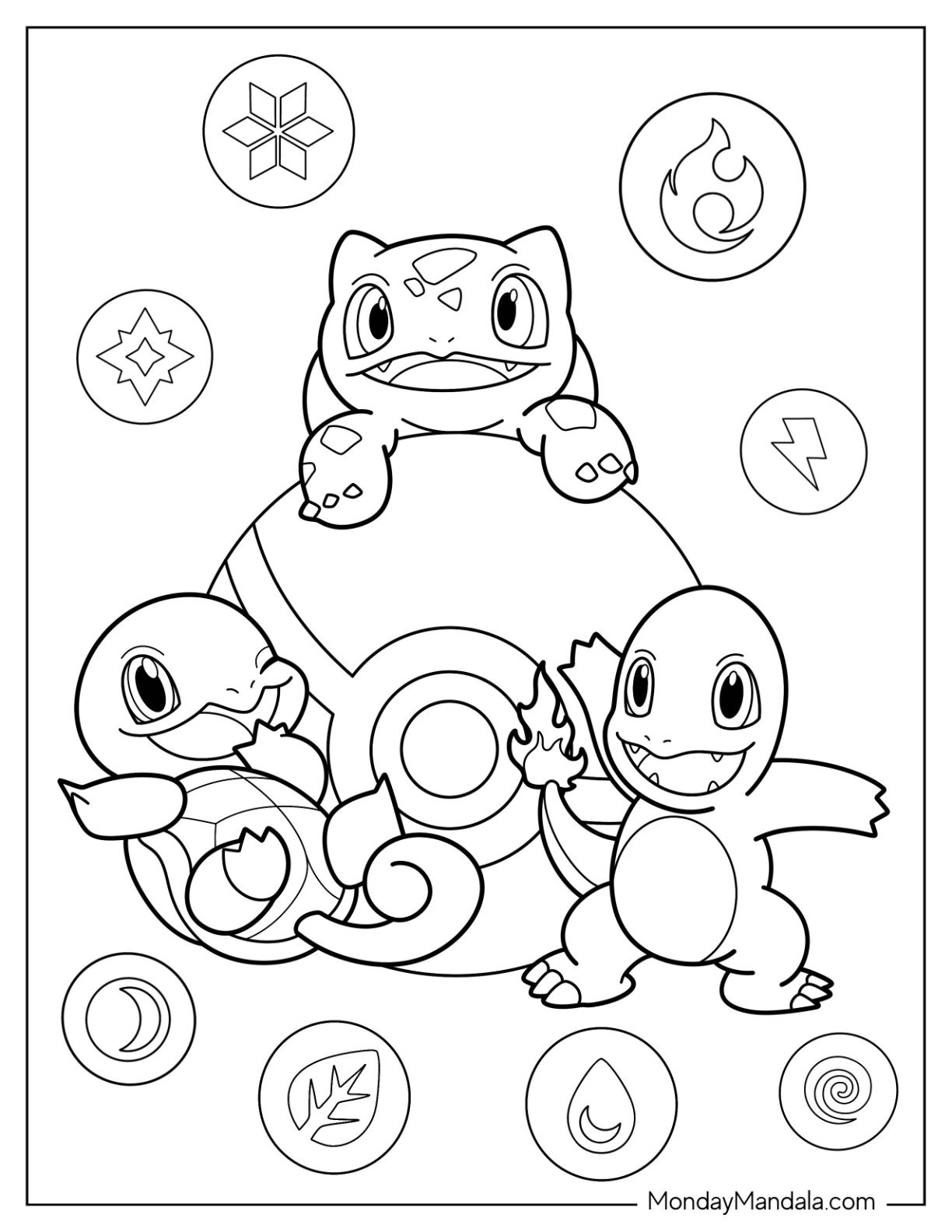 Charmander And Pokeball Coloring Page Printable
