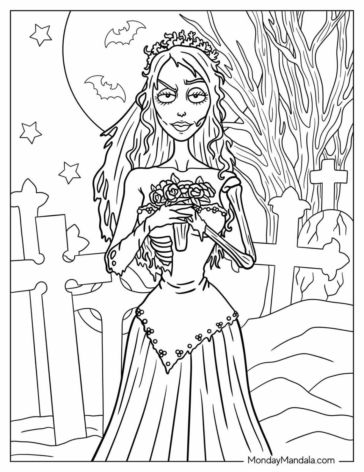 20 Corpse Bride Coloring Pages Free PDF Printables 