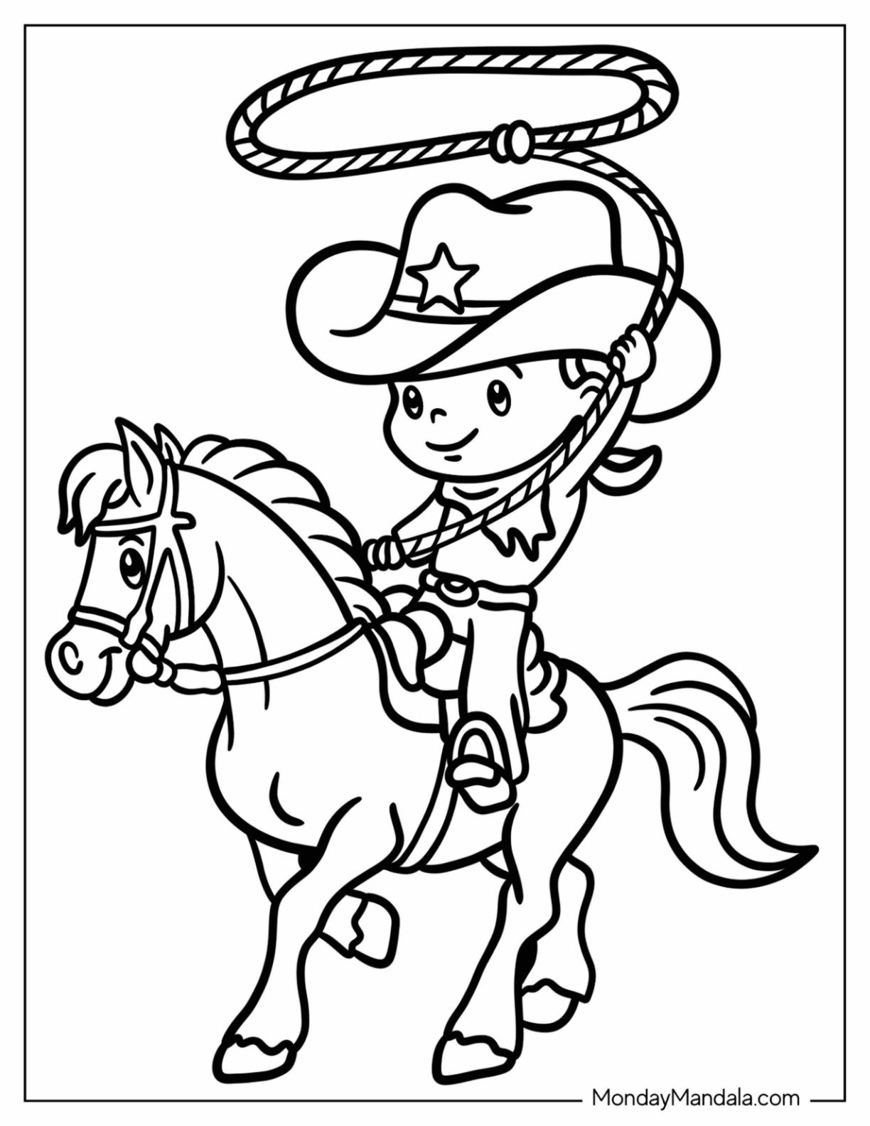Cowgirl Coloring Pages Printable