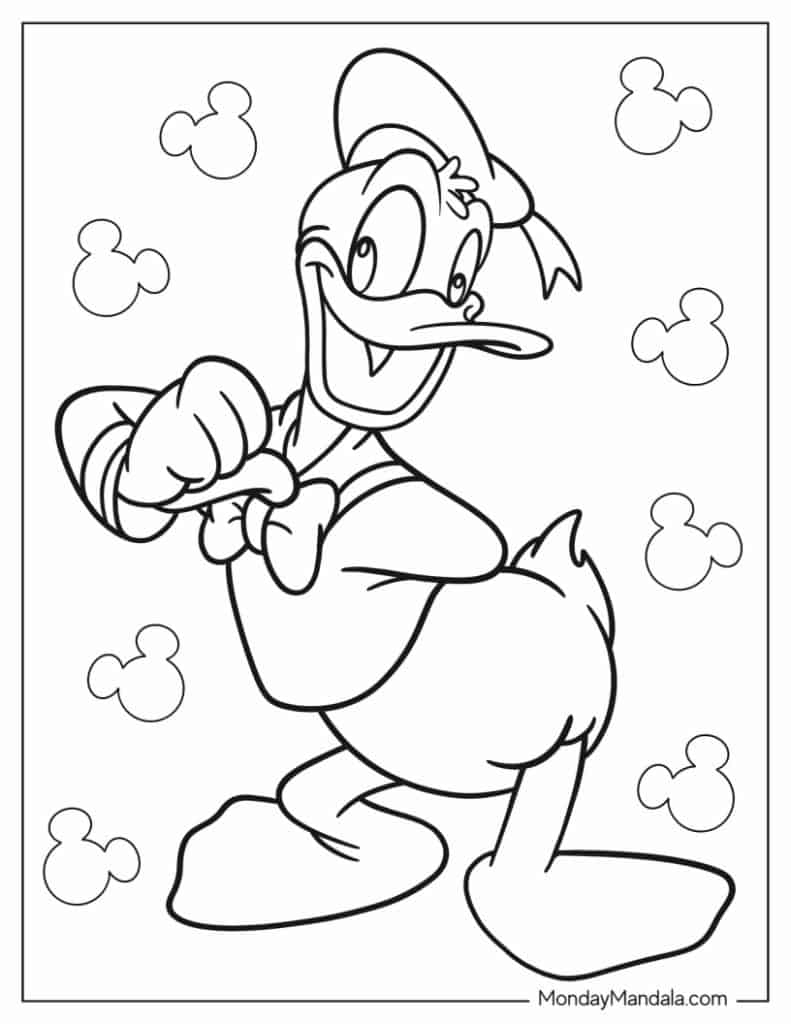 20 Donald Duck Coloring Pages Free PDF Printables 