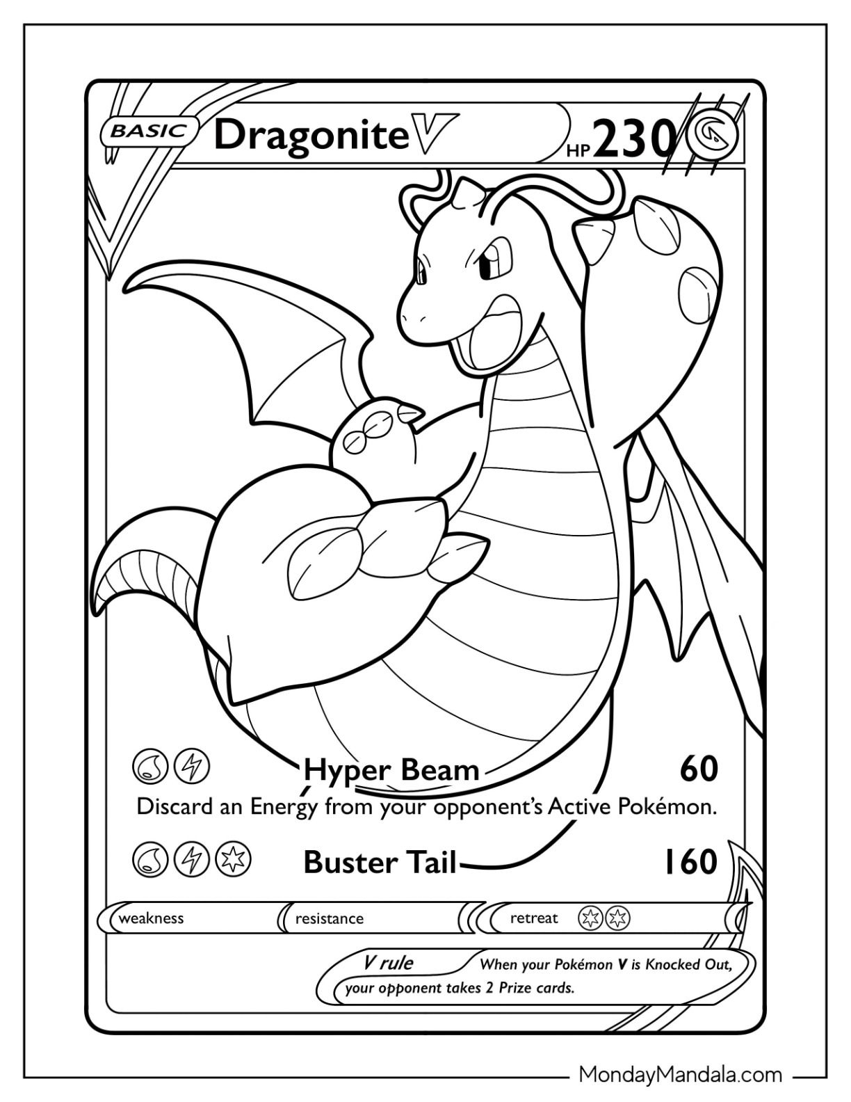 20 Dragonite Coloring Pages Free PDF Printables 