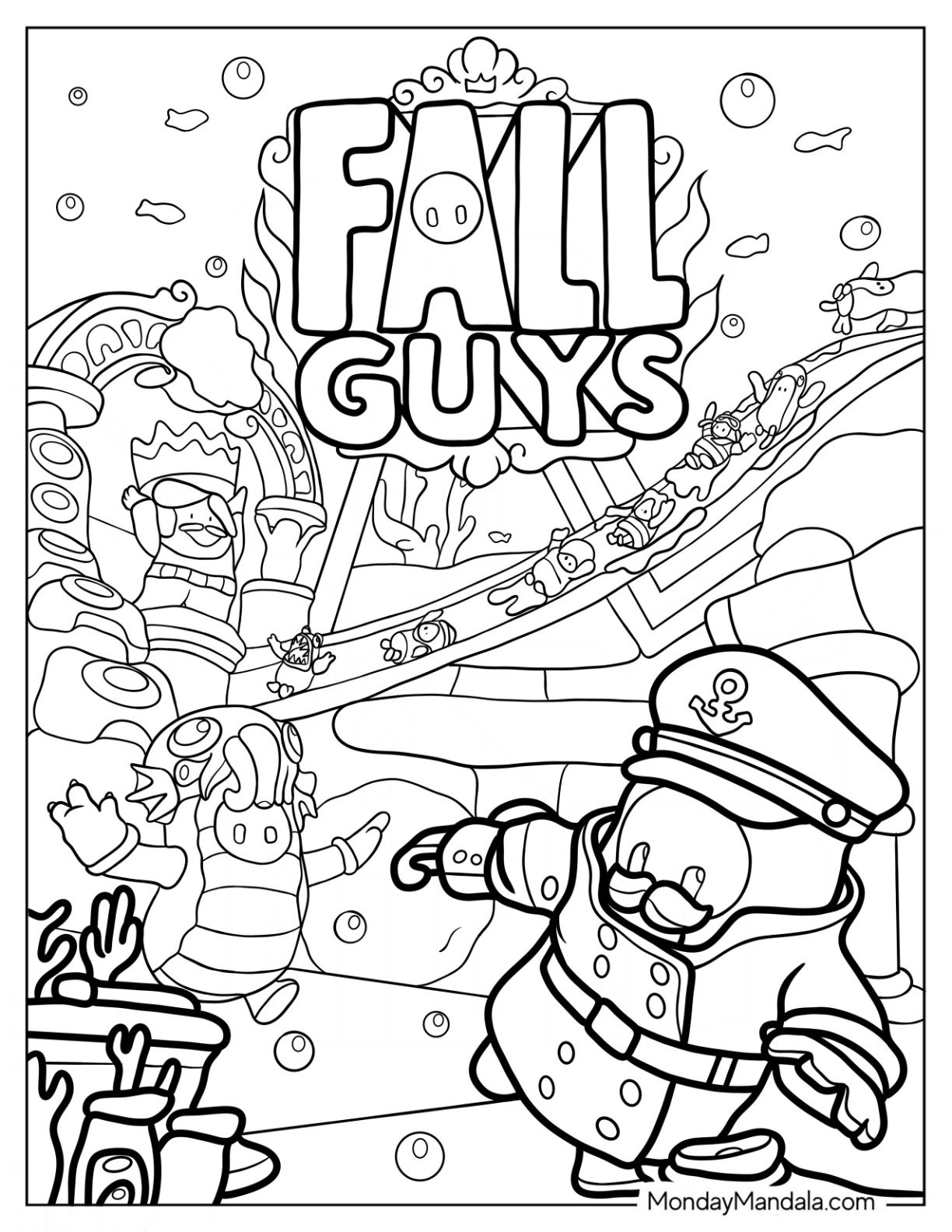 20 Fall Guys Coloring Pages Free PDF Printables 