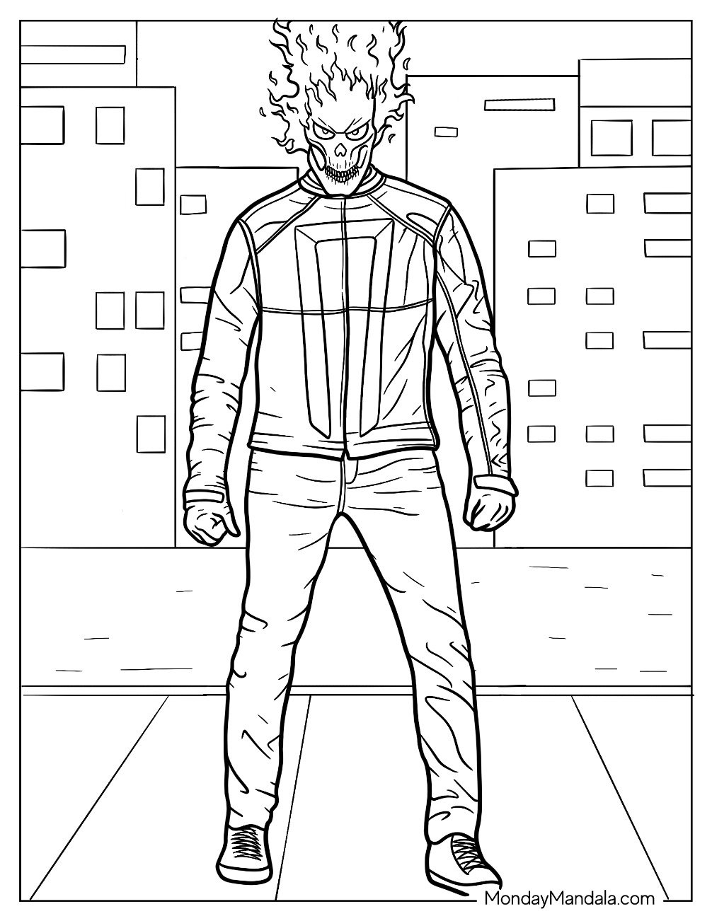 20 Ghost Rider Coloring Pages Free PDF Printables 