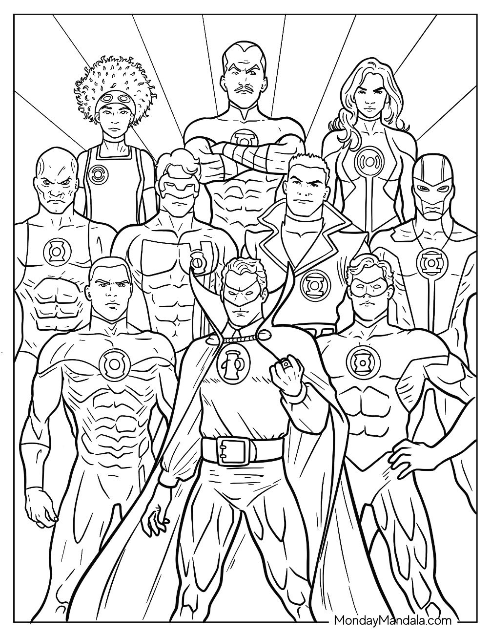 20 Green Lantern Coloring Pages Free PDF Printables 