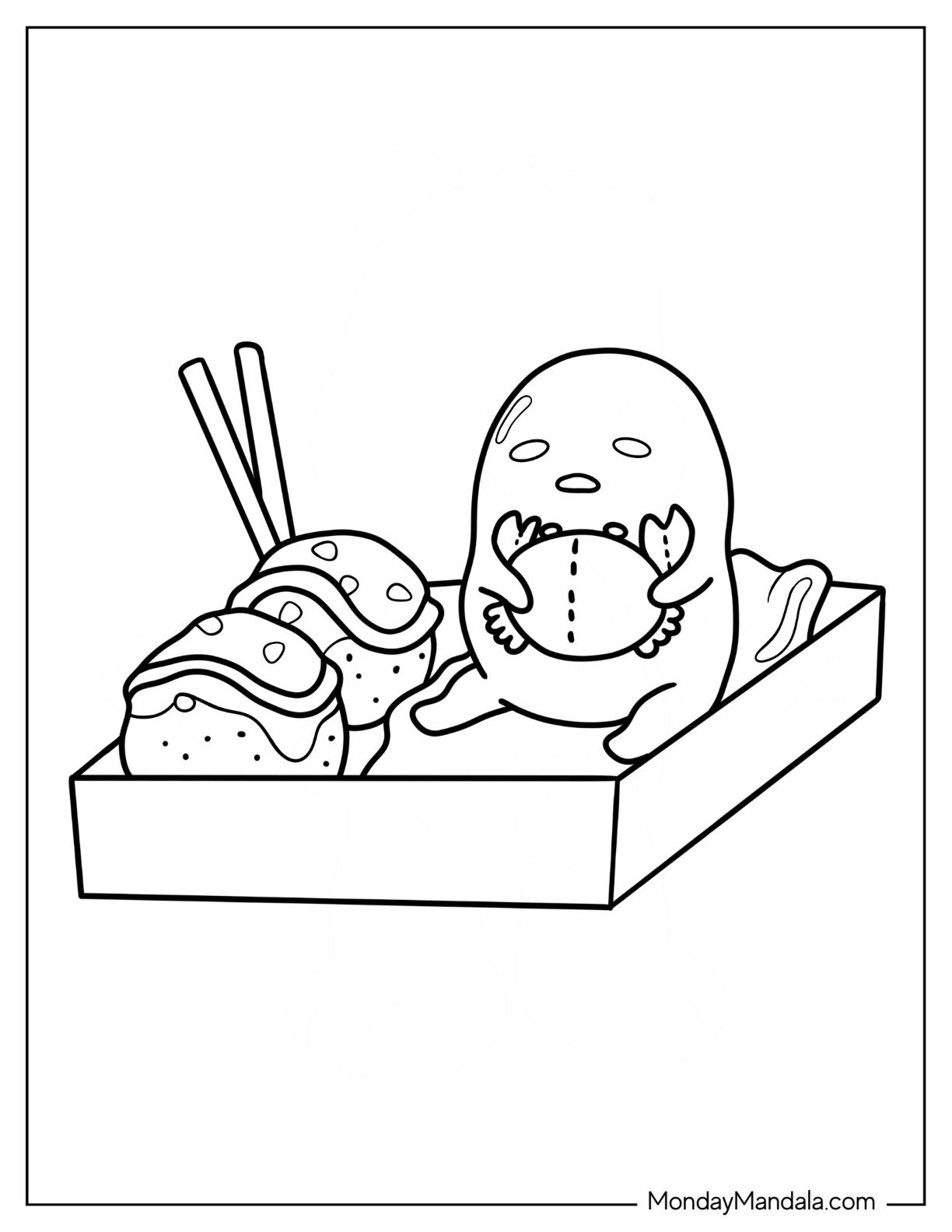 Printable Gudetama Coloring Page Printable