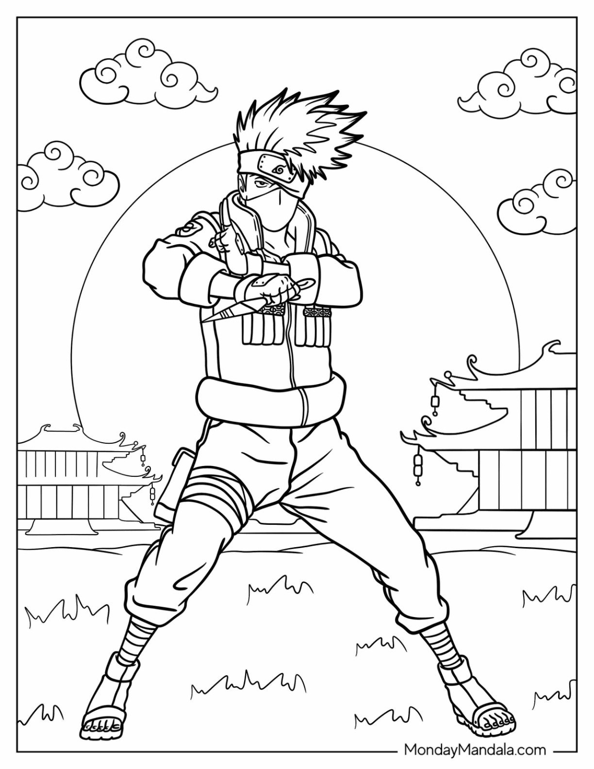 20 Kakashi Coloring Pages Free PDF Printables 