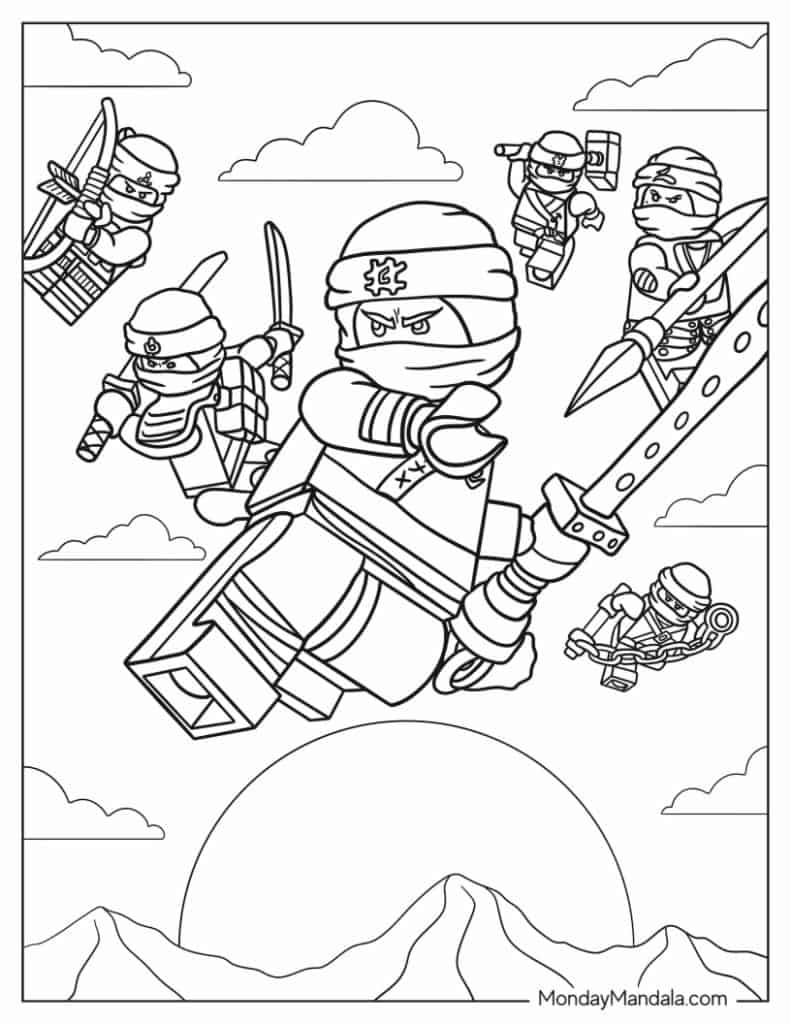 20 Lego Ninjago Coloring Pages Free PDF Printables 