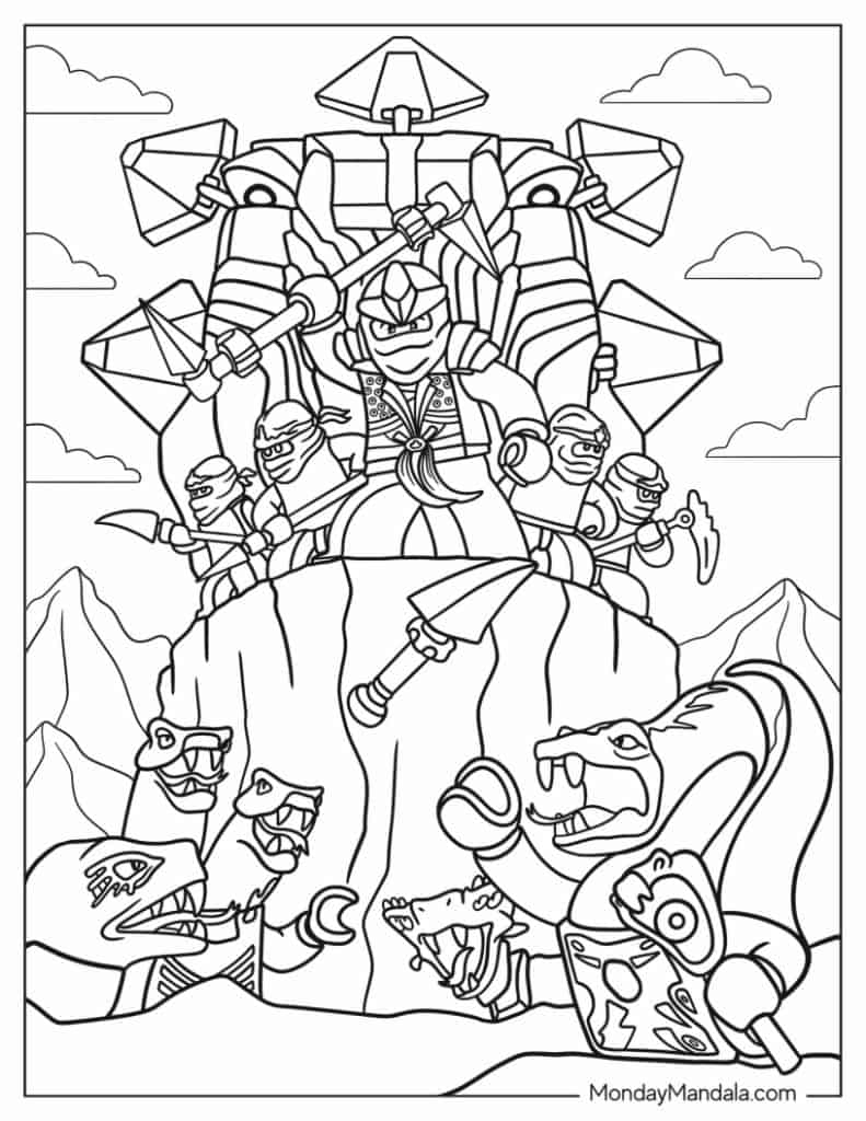 20 Lego Ninjago Coloring Pages Free PDF Printables 