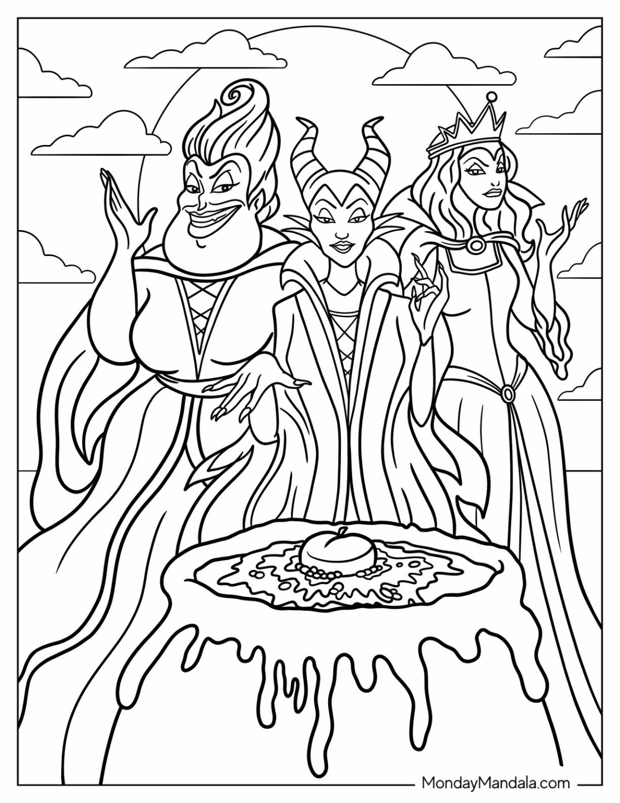 Disney Villains Coloring Pages Printable