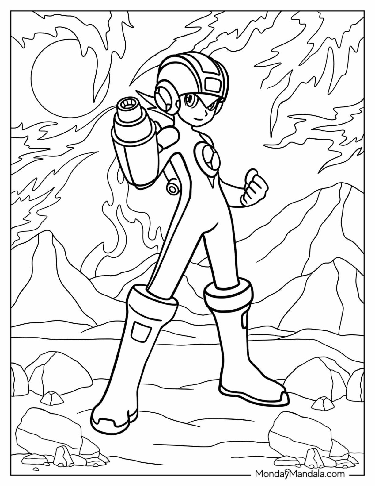 20 Mega Man Coloring Pages Free PDF Printables 