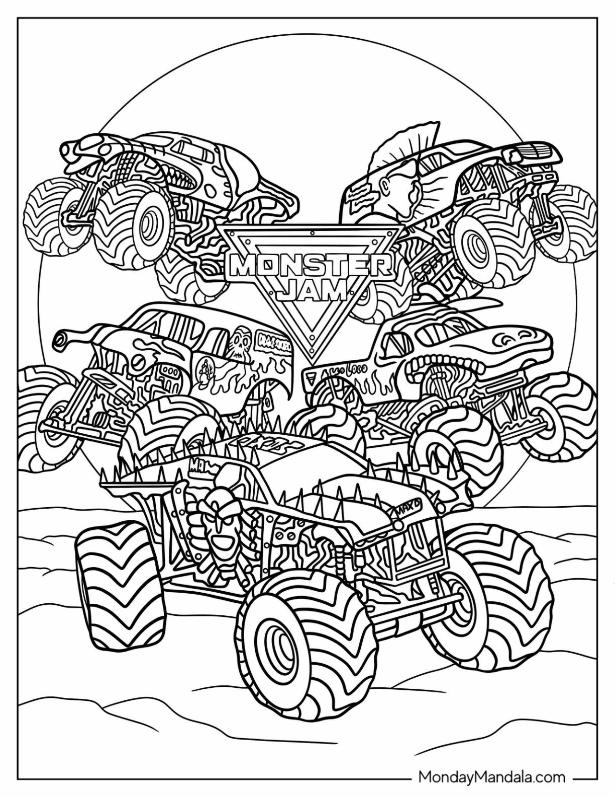 20 Monster Jam Coloring Pages Free PDF Printables 