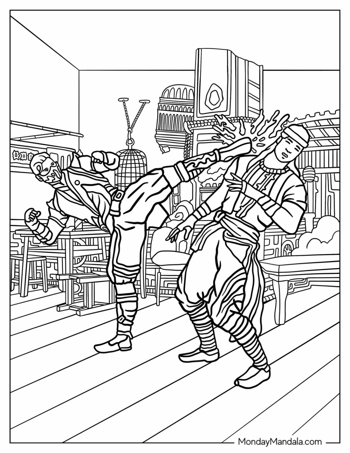 20 Mortal Kombat Coloring Pages Free PDF Printables 
