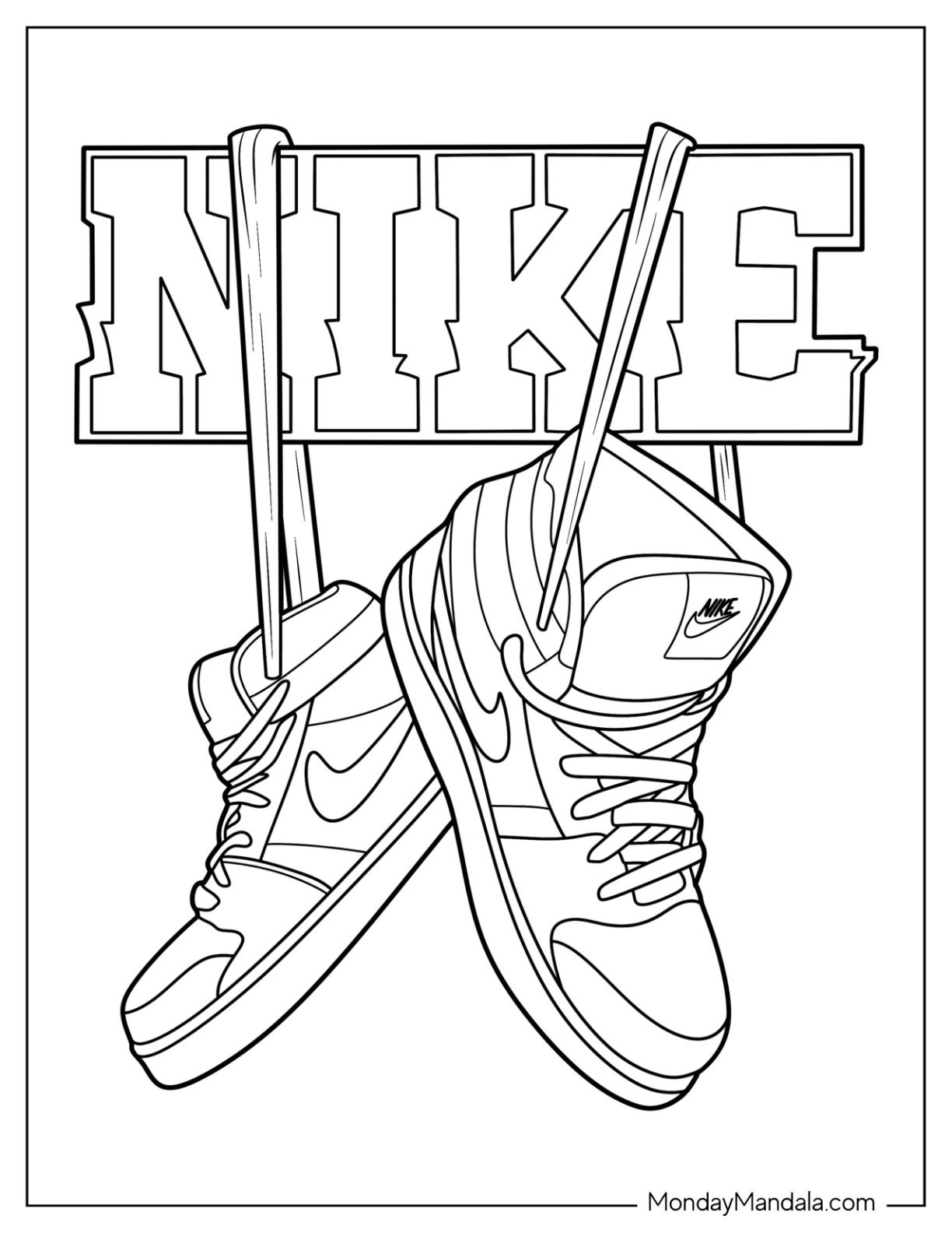 Sneakers Coloring Pages Printable