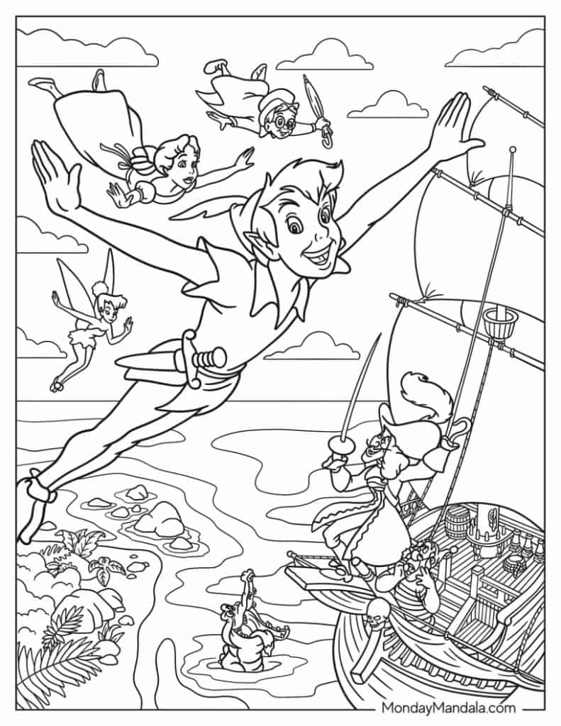 20 Peter Pan Coloring Pages Free PDF Printables 
