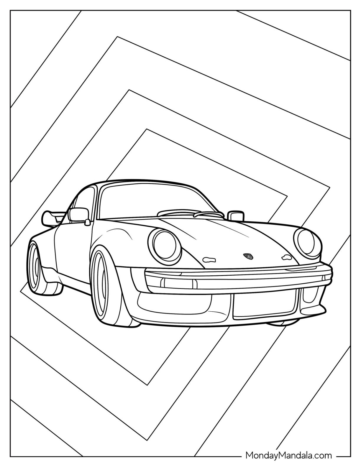 20 Porsche Coloring Pages Free PDF Printables 