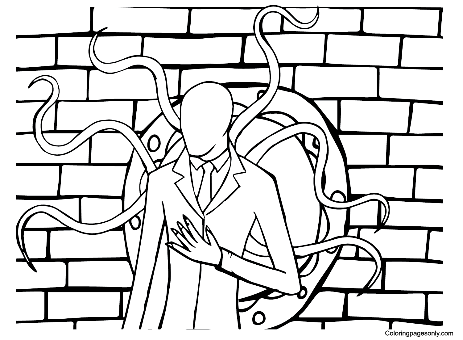 Slender Man Coloring Pages Printable
