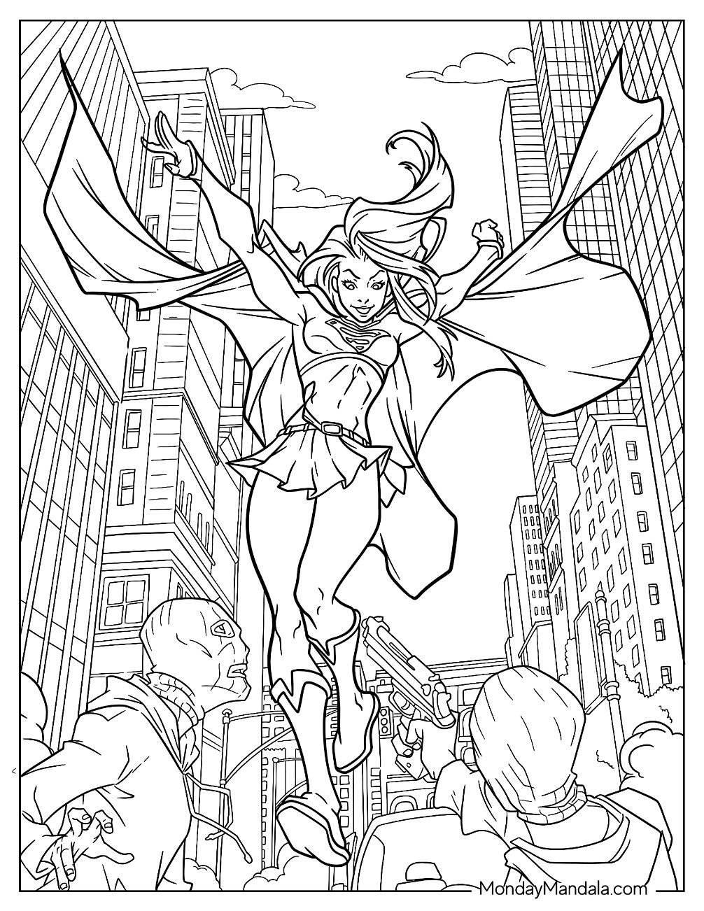 20 Supergirl Coloring Pages Free PDF Printables 