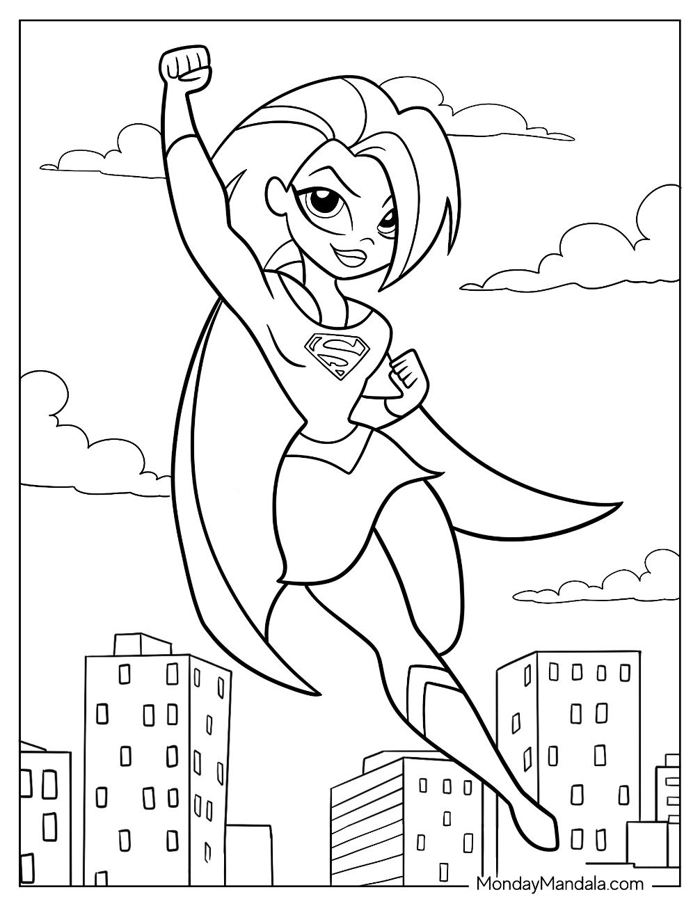 20 Supergirl Coloring Pages Free PDF Printables 