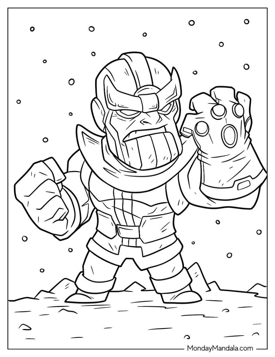 20 Thanos Coloring Pages Free PDF Printables 
