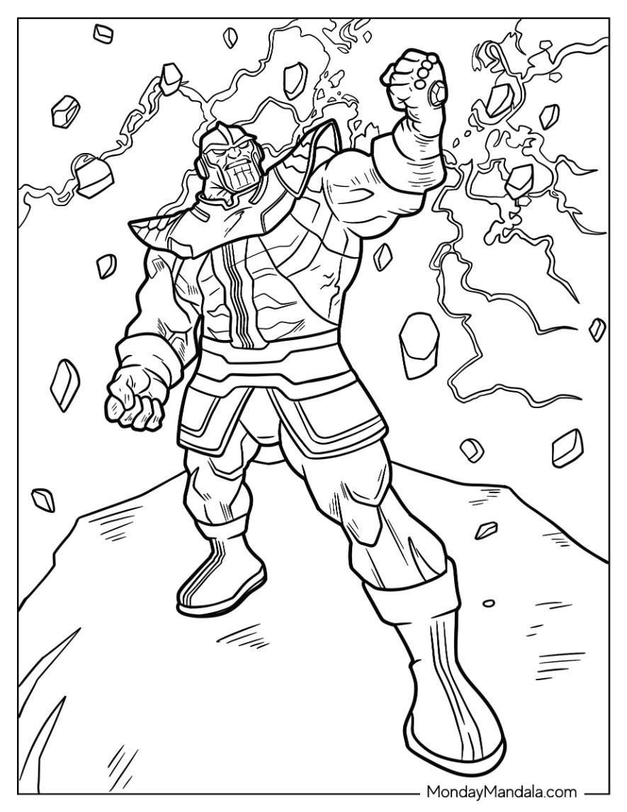 20 Thanos Coloring Pages Free PDF Printables 