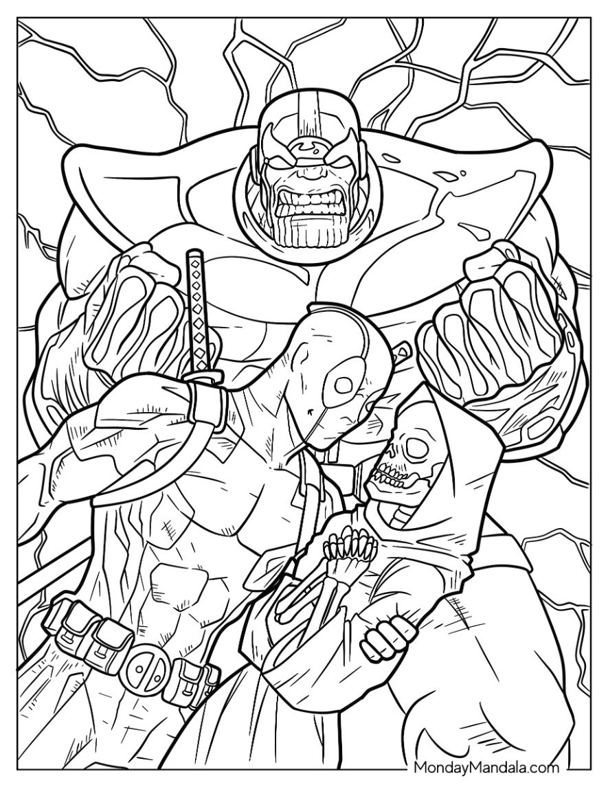 20 Thanos Coloring Pages Free PDF Printables 
