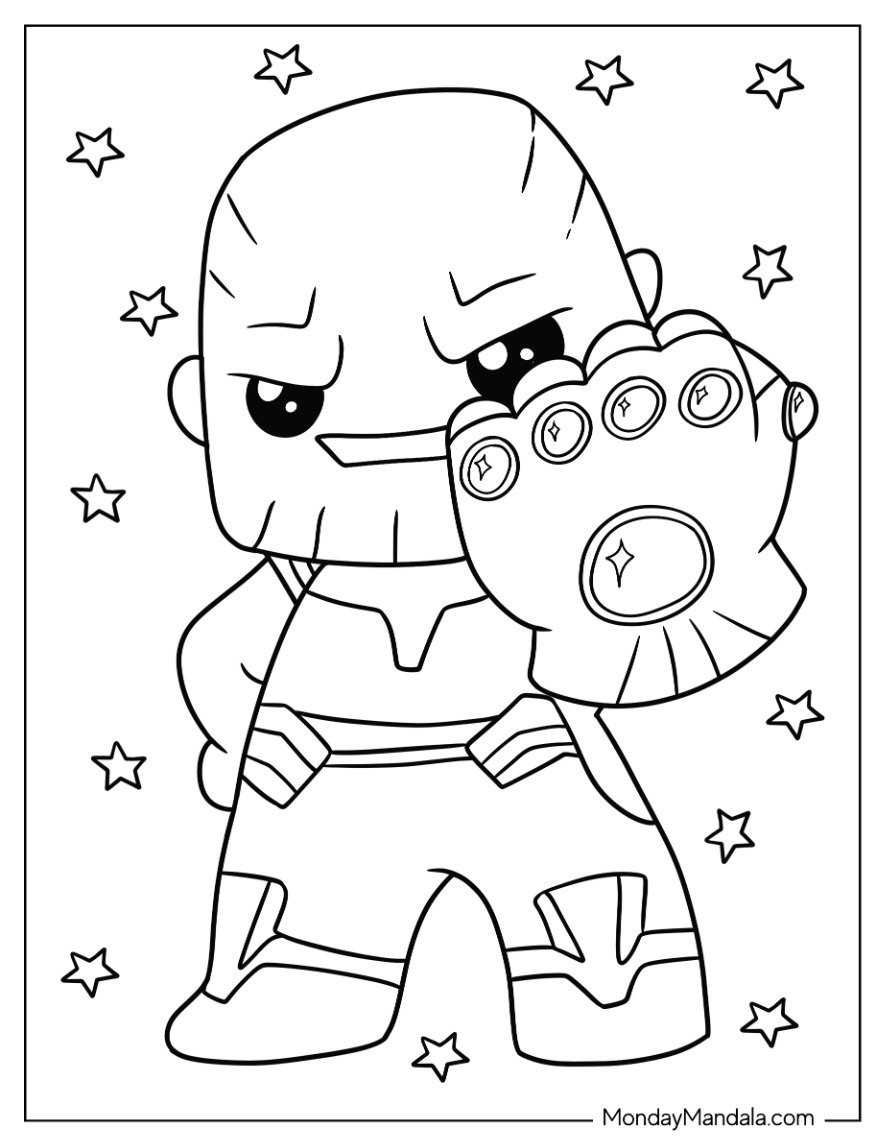 20 Thanos Coloring Pages Free PDF Printables 