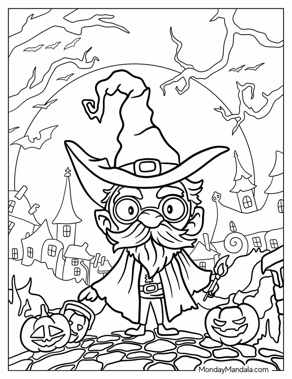 20 Wizard Coloring Pages Free PDF Printables 