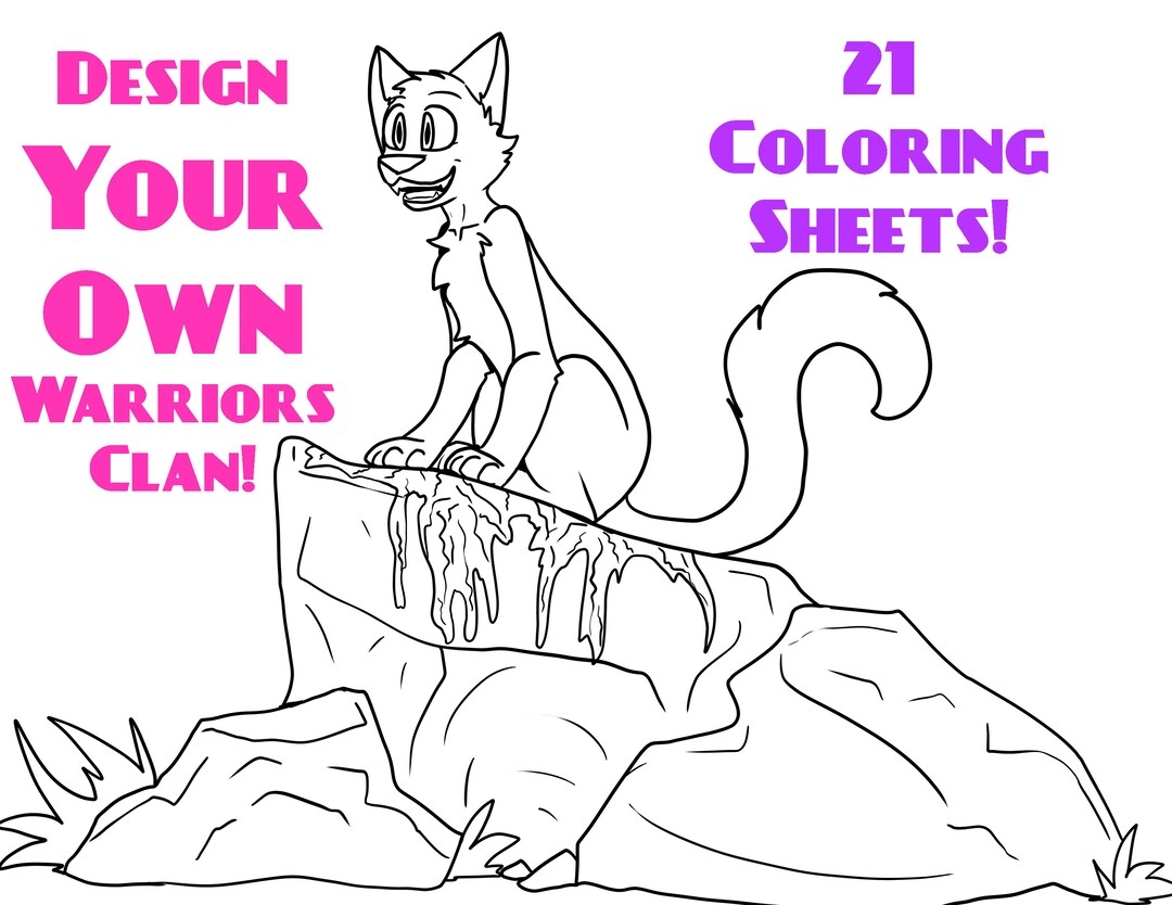 Simple Warrior Cats Coloring Page Printable