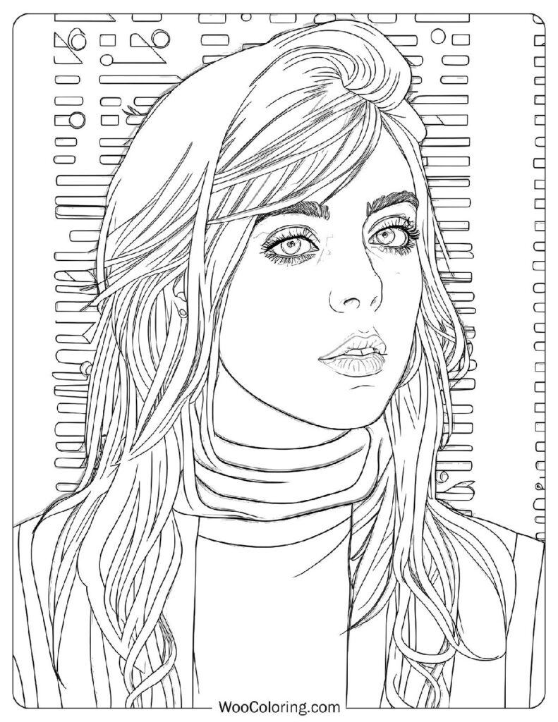 22 Billie Eilish Coloring Pages Free PDF To Print Woo Coloring