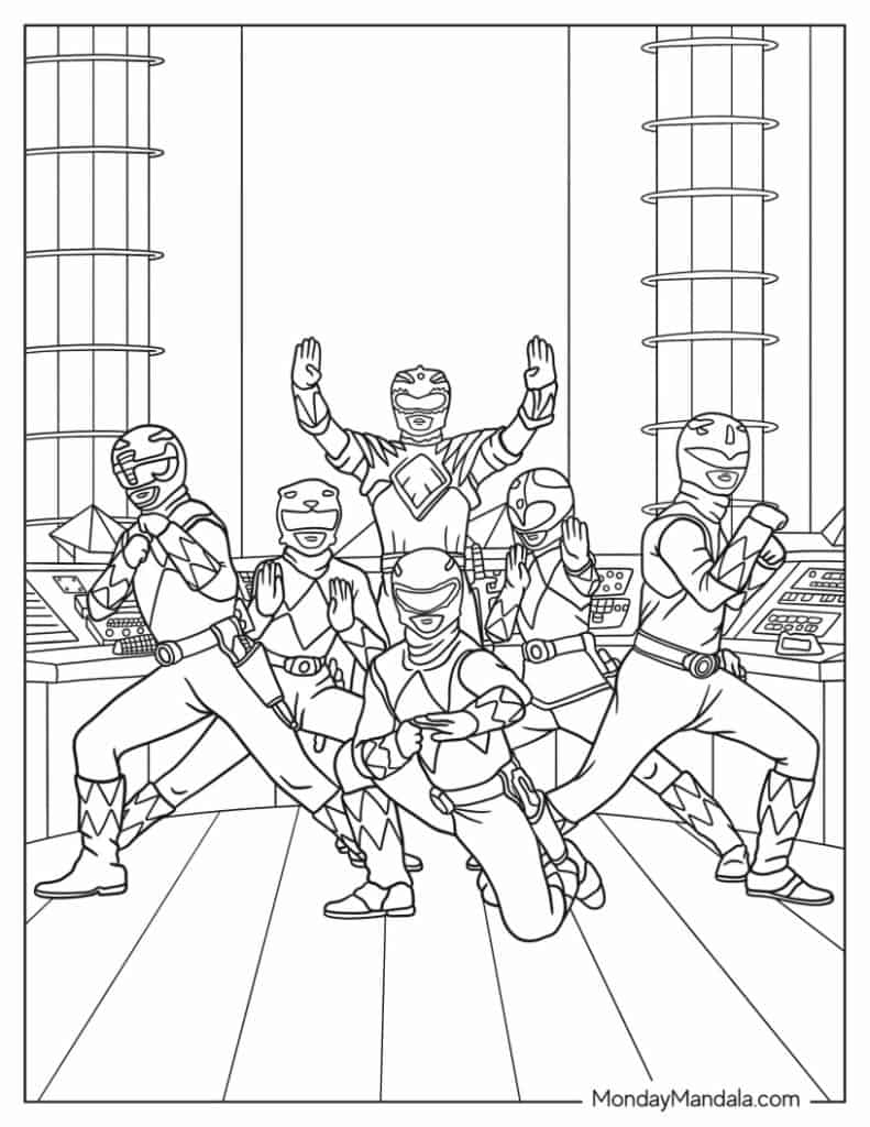 Power Rangers Coloring Pages For Superhero