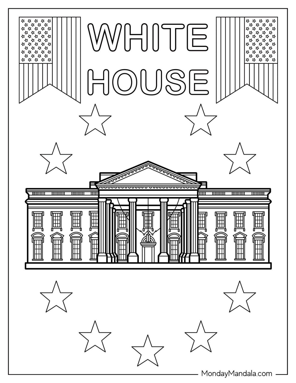 Printable White House Coloring Page Printable