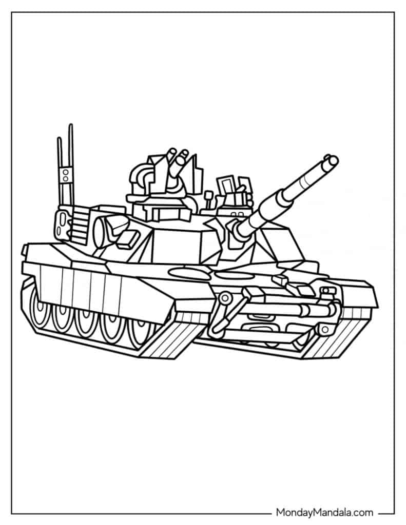 22 Tank Coloring Pages Free PDF Printables 