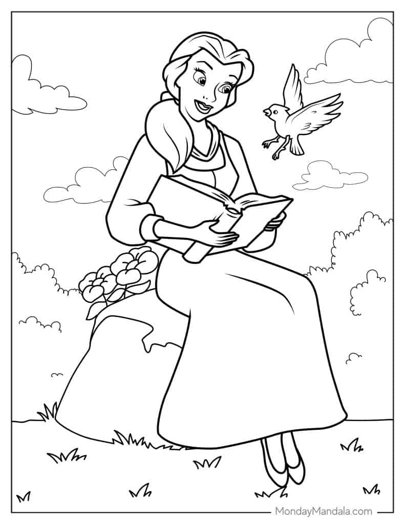 Princess Belle Coloring Sheet Printable