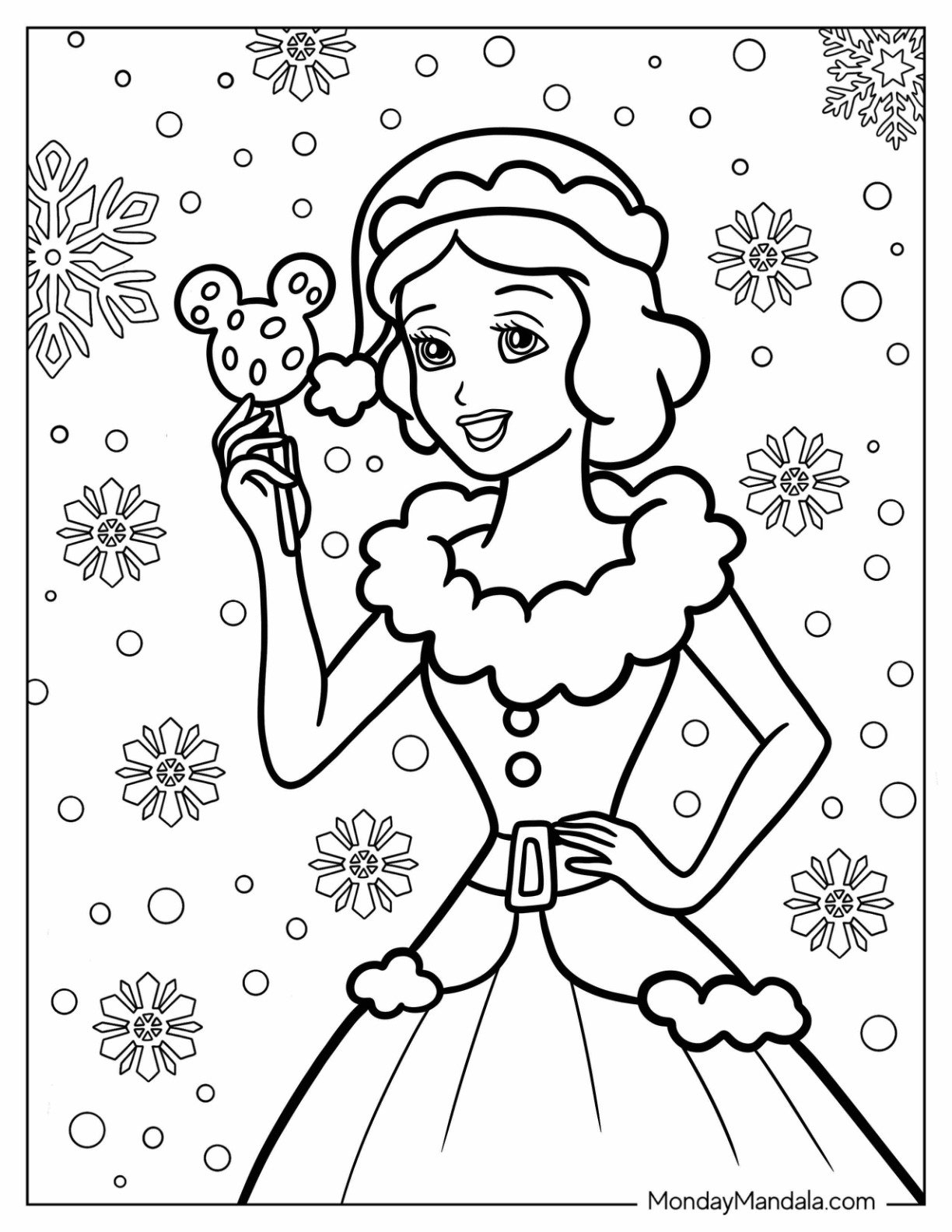 24 Disney Christmas Coloring Pages Free PDF Printables 